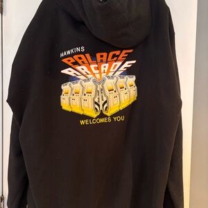 Netflix Black and Orange Palace Arcade- Stranger Things Sweatshirt